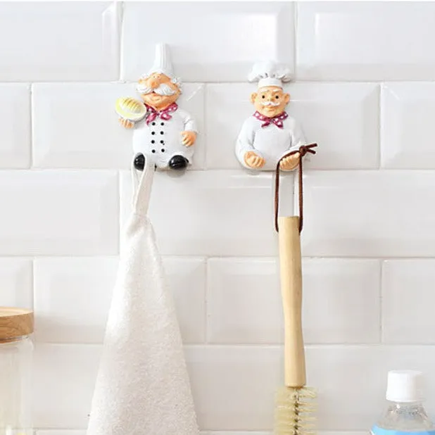 Cute Chef Wall-mounted Wire Plug Holder - Jennyhome