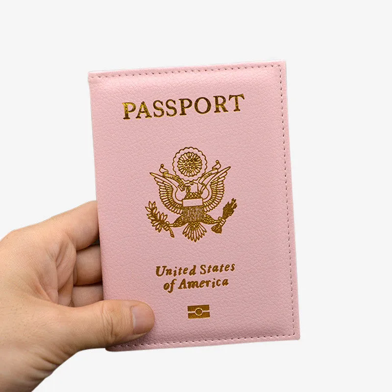 Cute Soft PU leather USA Passport Cover Pink Women Passport Case American Covers for Passports Girls America Passport Holder