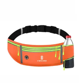 CWILKES MF-008 Outdoor Sports Fitness Waterproof Waist Bag Phone Pocket, Style: With Water Bottle Bag(Orange)