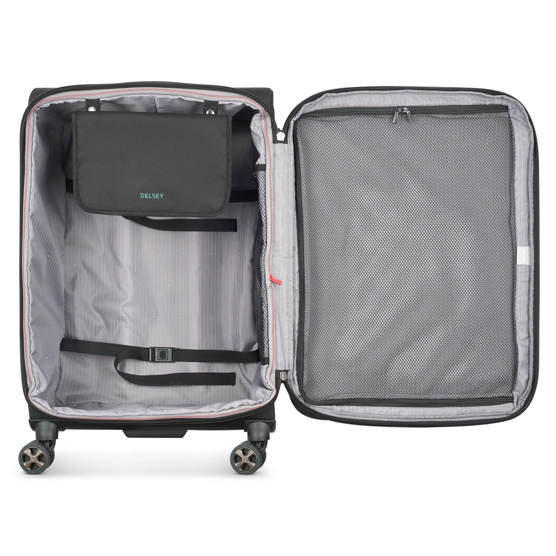 Delsey Helium DLX Medium Checked Expandable Spinner