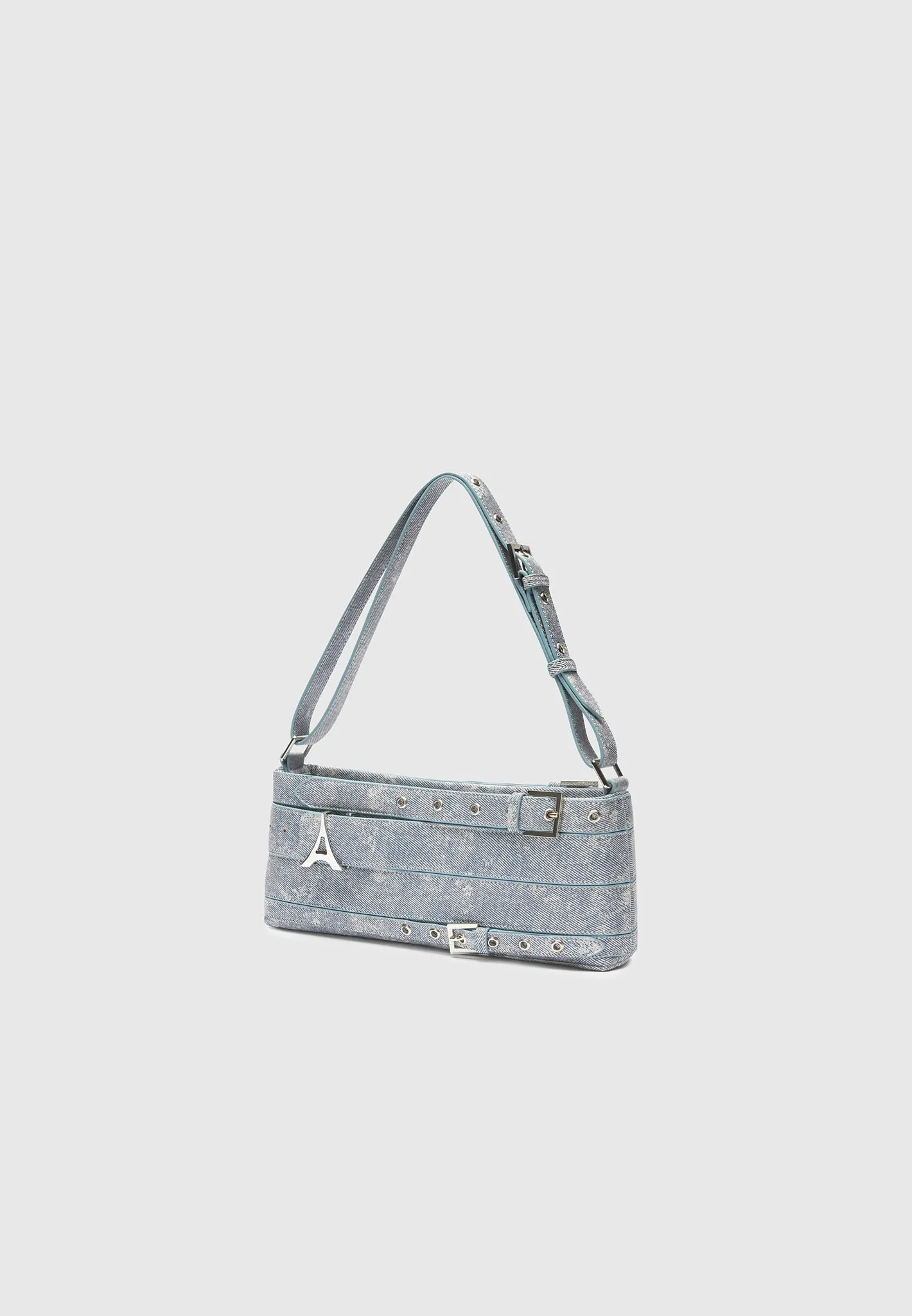 Denim Effect Eiffel Belt Bag - Blue