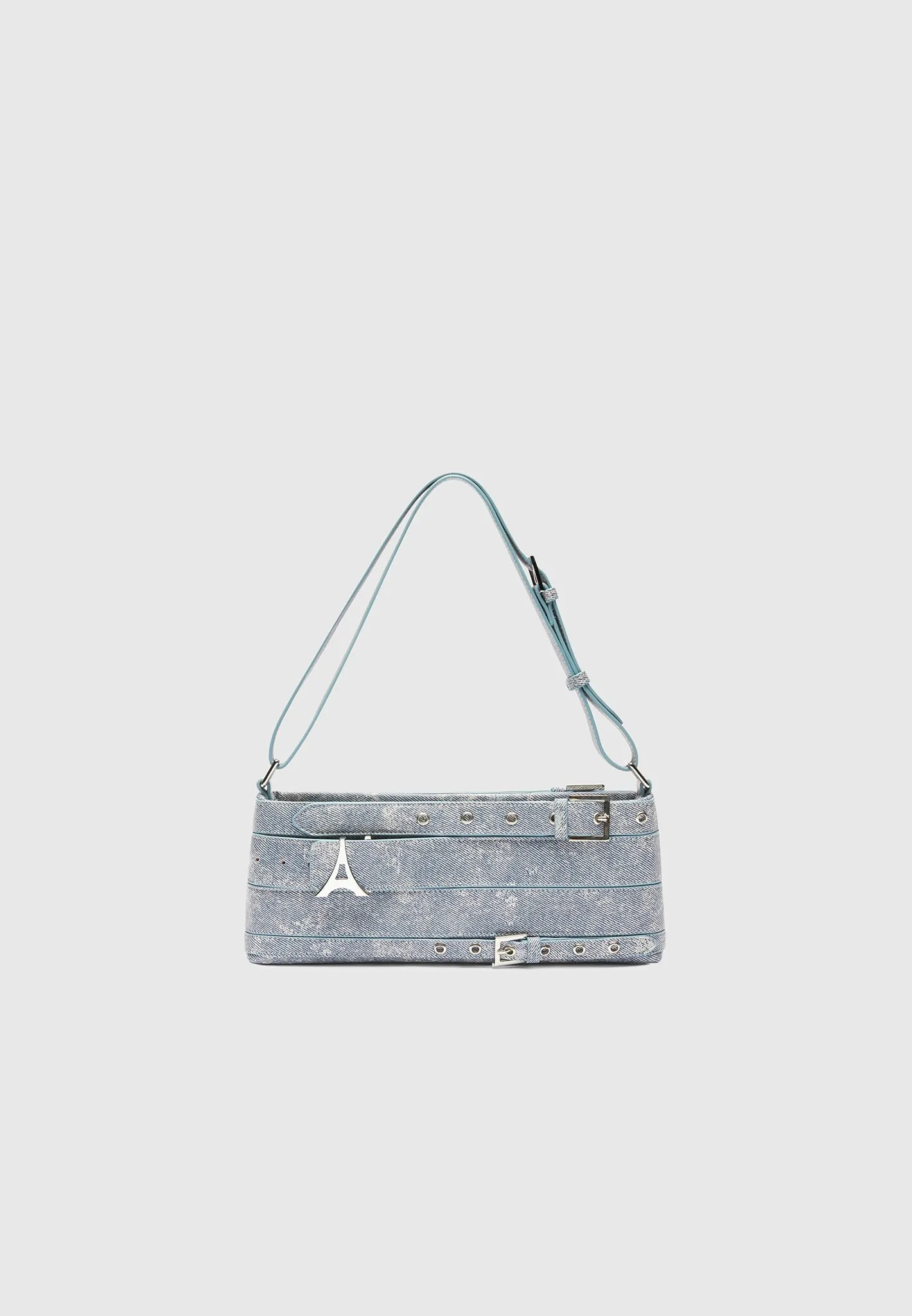 Denim Effect Eiffel Belt Bag - Blue