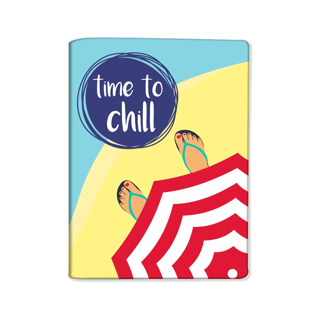 Designer Passport Holder Travel Case & Luggage Baggage Tag - Time To Chill