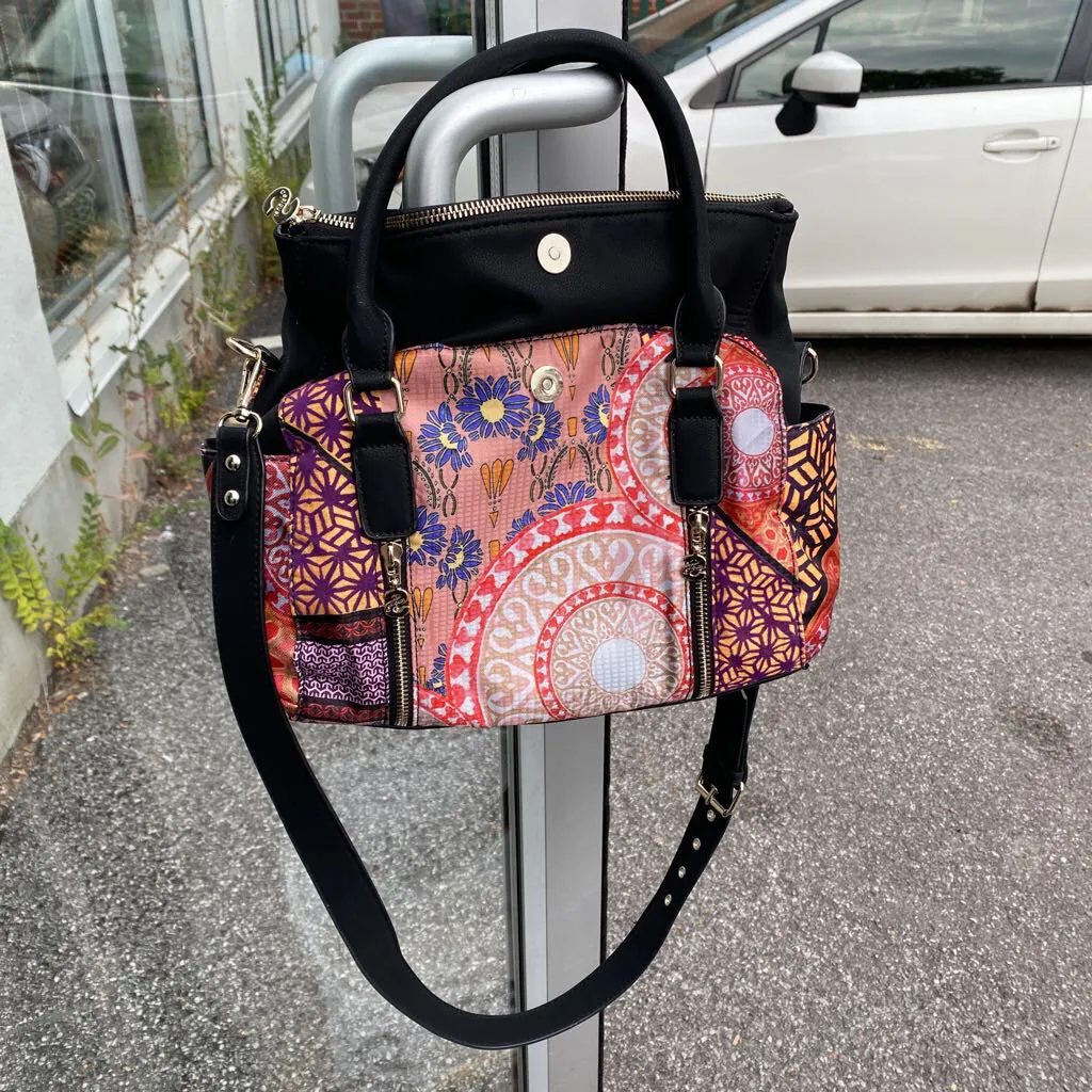 Desigual multi print handbag