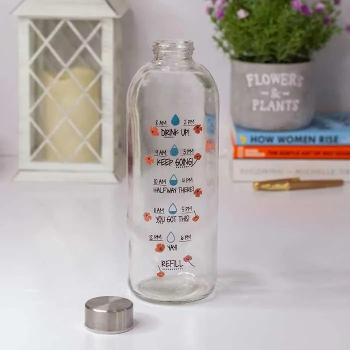 DrinkUp IL Glass Water Bottle (BPA Free)