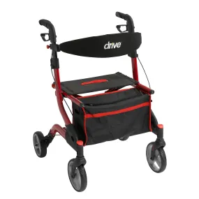 Drive Medical rtl10555rd iWalker Euro Style Rollator, Red