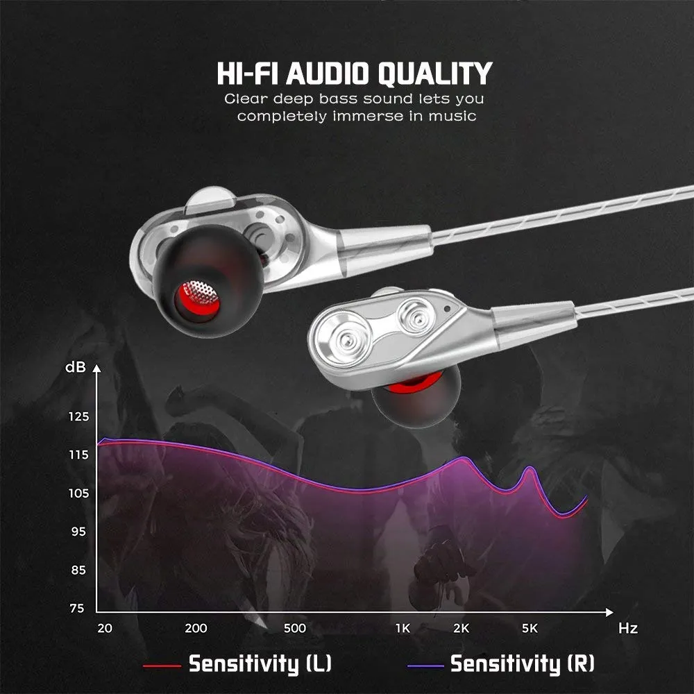 Dual Drive Stereo Wired Earphone