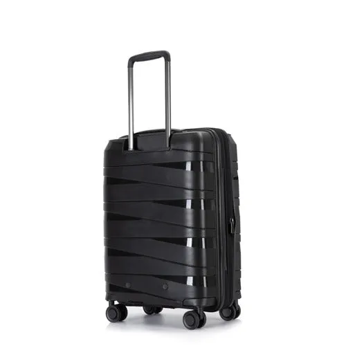 Eagle Spiral ABS Hard Shell Medium Expandable Suitcase with TSA Lock and 4 Spinner Wheels - 24"