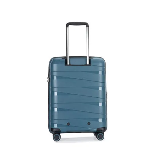 Eagle Spiral ABS Hard Shell Medium Expandable Suitcase with TSA Lock and 4 Spinner Wheels - 24"