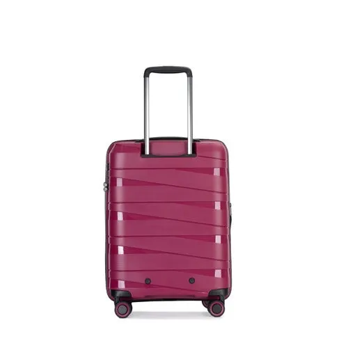 Eagle Spiral ABS Hard Shell Medium Expandable Suitcase with TSA Lock and 4 Spinner Wheels - 24"