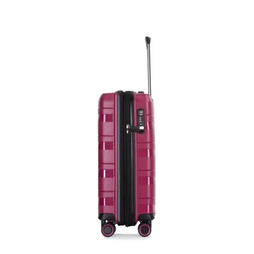 Eagle Spiral ABS Hard Shell Medium Expandable Suitcase with TSA Lock and 4 Spinner Wheels - 24"