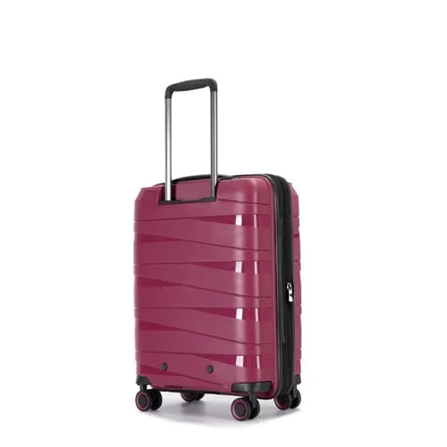 Eagle Spiral ABS Hard Shell Medium Expandable Suitcase with TSA Lock and 4 Spinner Wheels - 24"