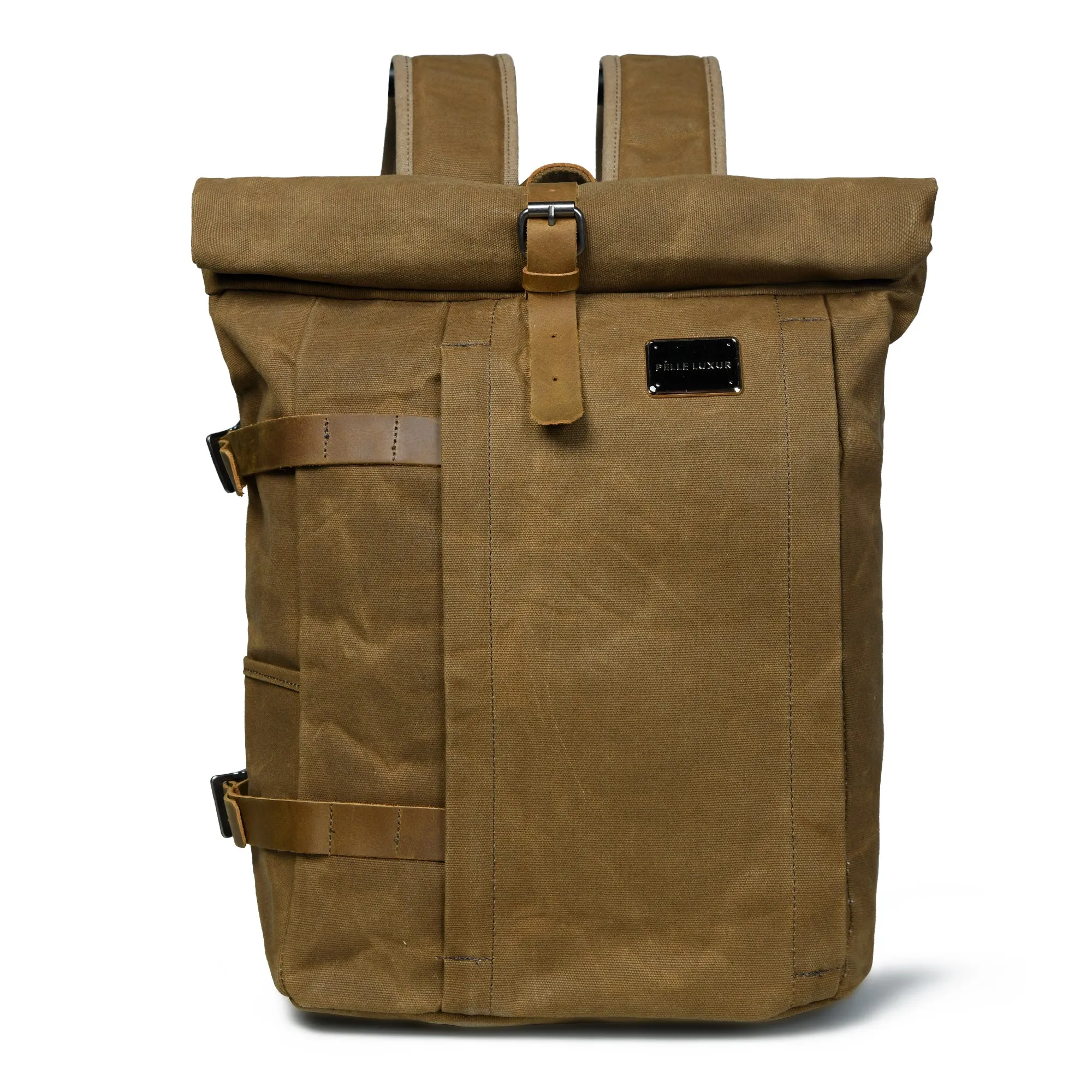 Elegant and Practical Brown Canvas Backpack for Everyday Use