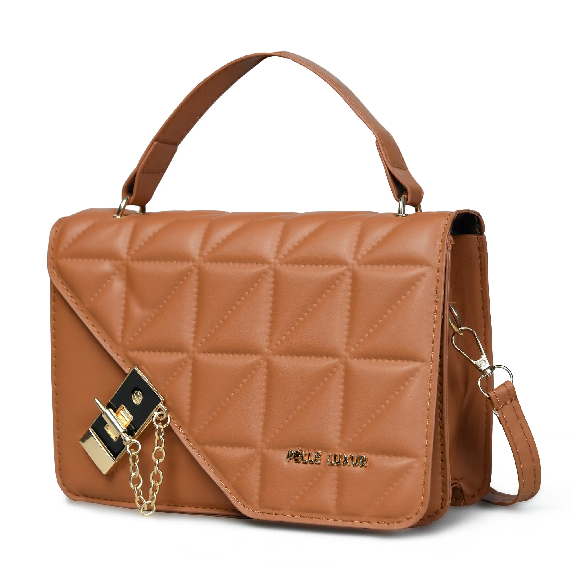 Elegant and Versatile: Pelle Luxure Medium PU Sling Bag for Women