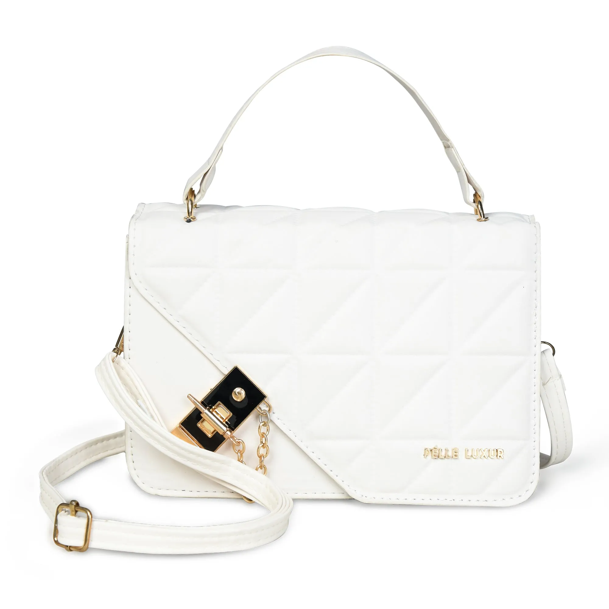 Elegant and Versatile: Pelle Luxure Medium PU Sling Bag for Women