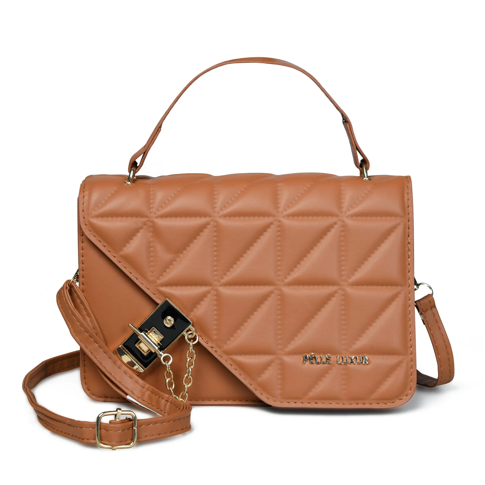 Elegant and Versatile: Pelle Luxure Medium PU Sling Bag for Women