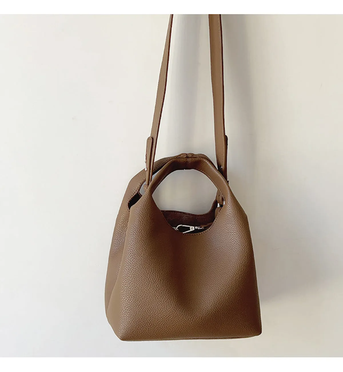 Elena Handbags Soft Leather Bucket Shoulder Bag