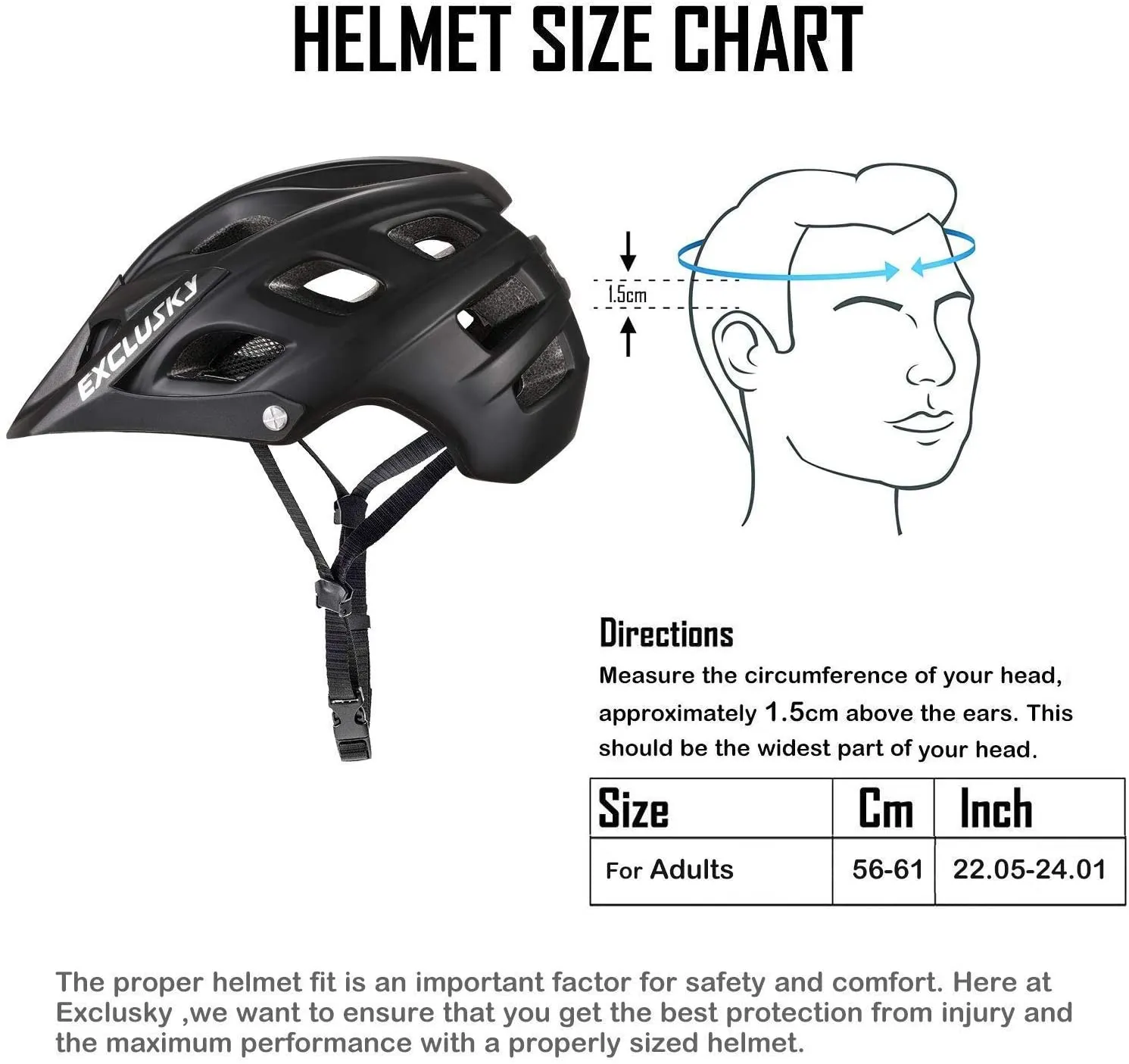 Exclusky Men/Women's Cycling Helmet