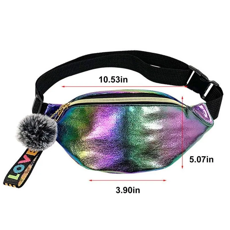 Fashionable Cool Women's Sequins Print Waist Packs