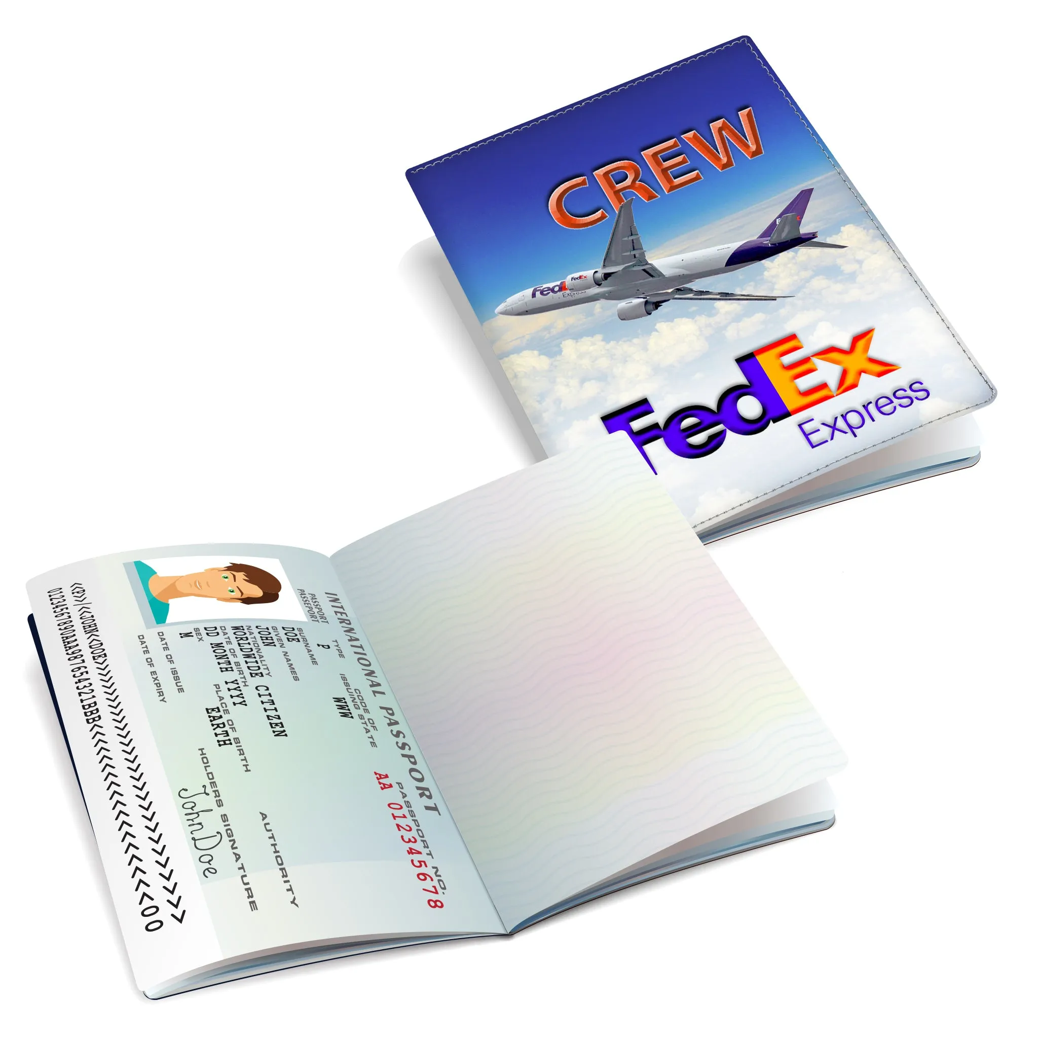 Fedex B777 Blueskies - Passport Cover