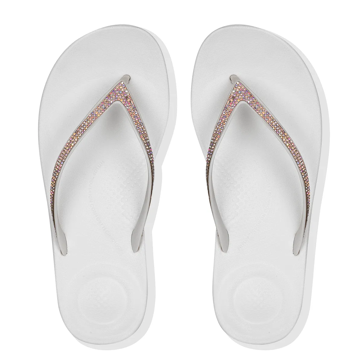 FitFlop Iqushion Flip Flops White