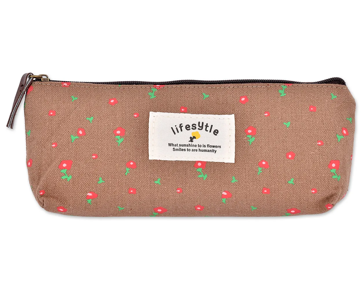 Floral Canvas Pen and Pencil Case