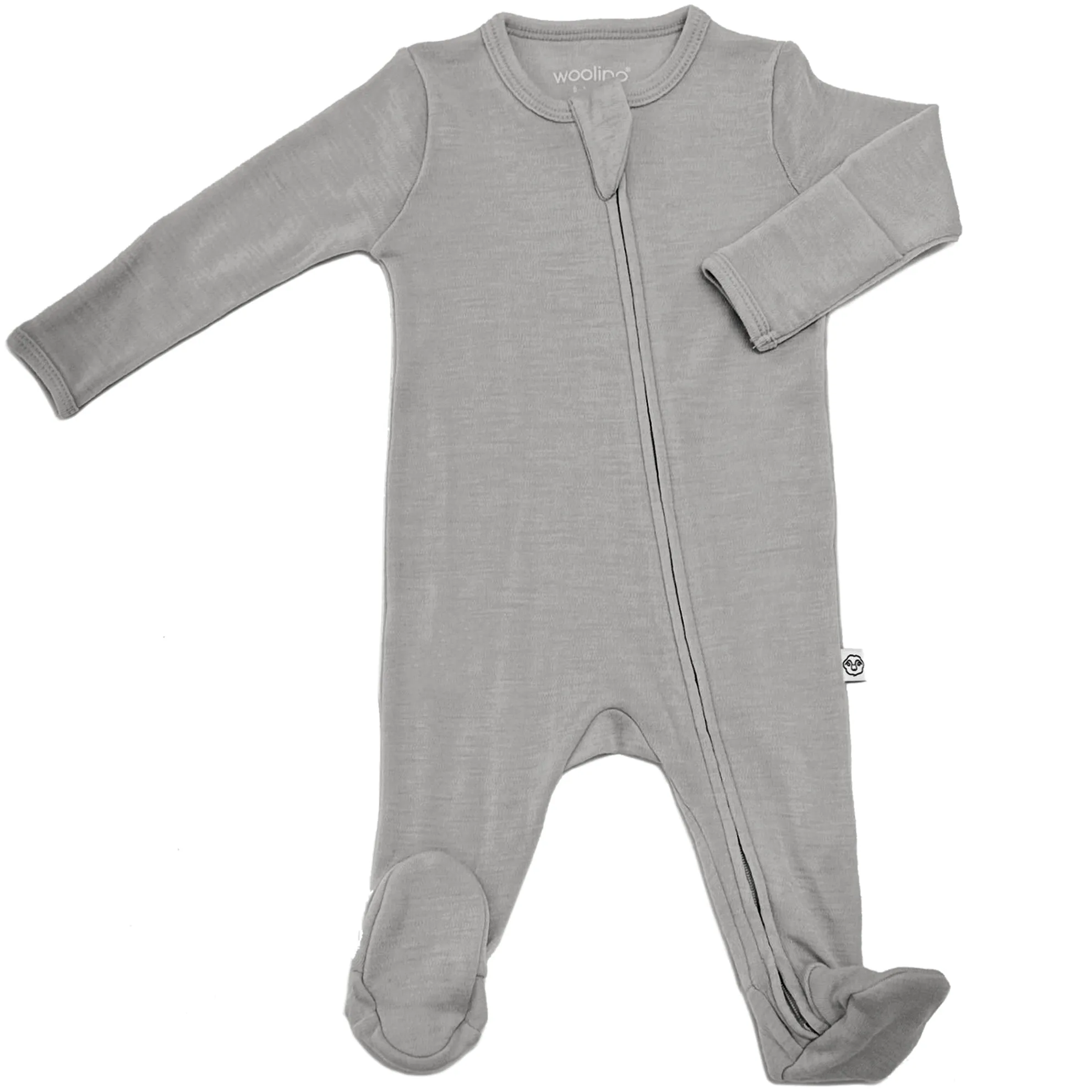 Footie Pajamas, Merino Wool, Dove