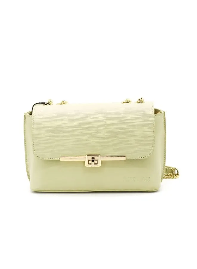 Galitizine Cream Color Women's Purse with adjustable shoulder strap