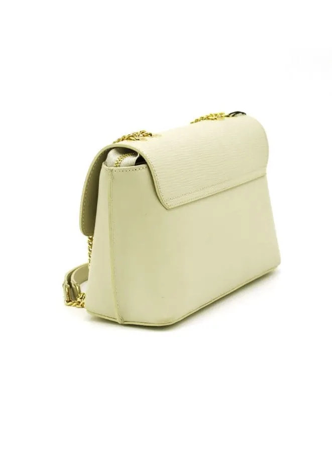 Galitizine Cream Color Women's Purse with adjustable shoulder strap