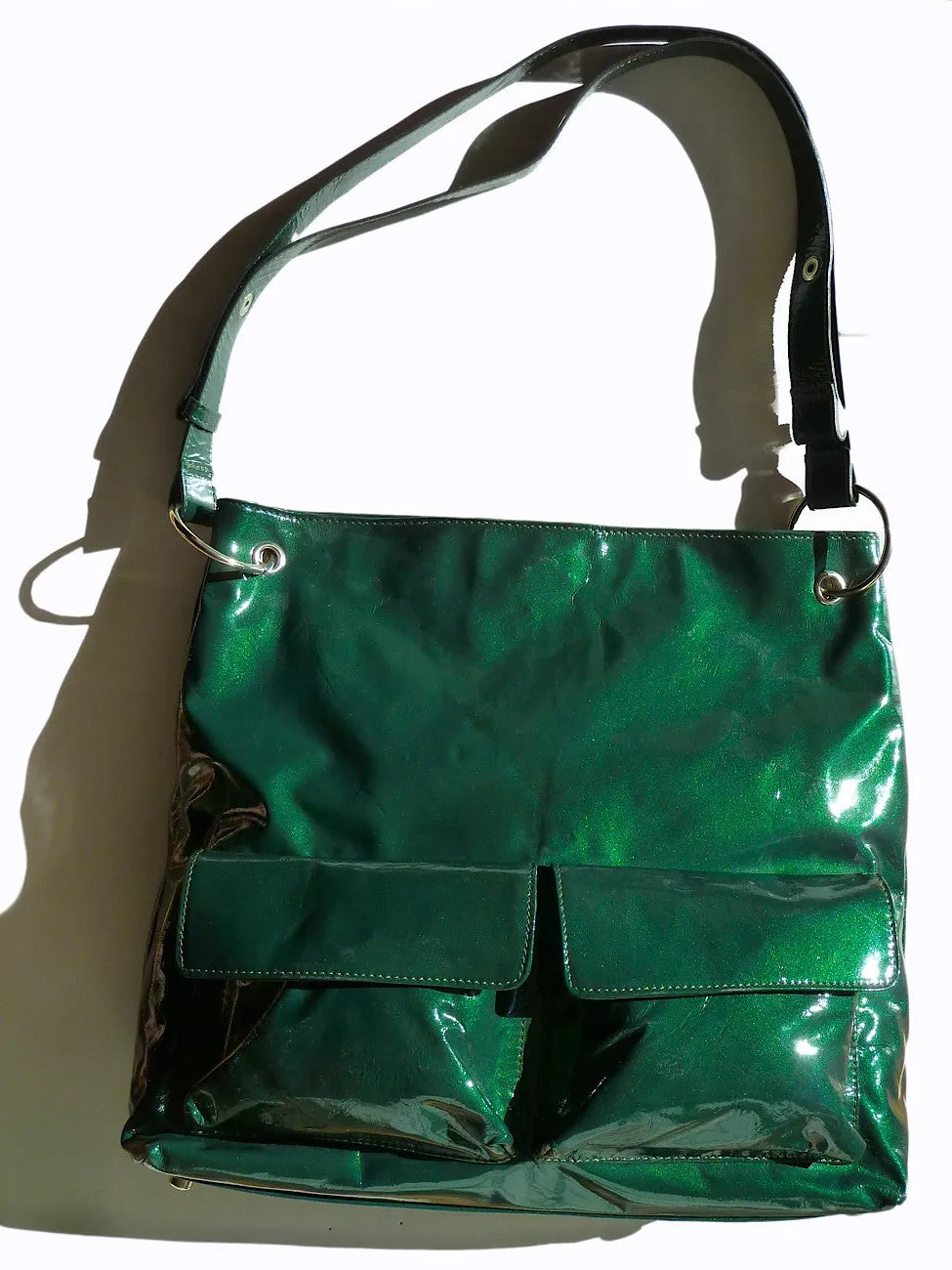 Gapock X Crossbody Travel Bag Patent Leather Wine