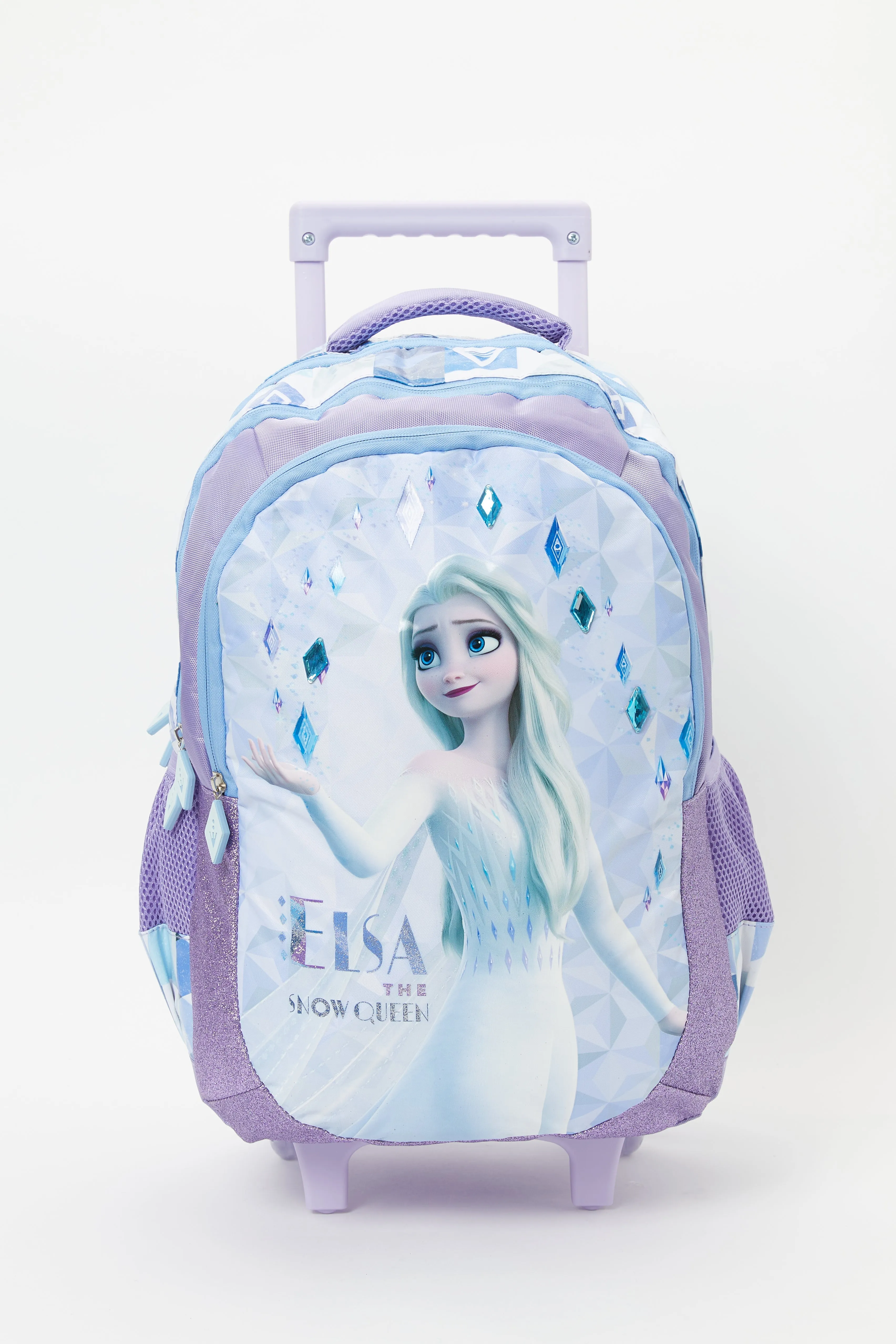 Girls Purple And Blue Elsa Frozen Snow Queen 18" Trolley Bag