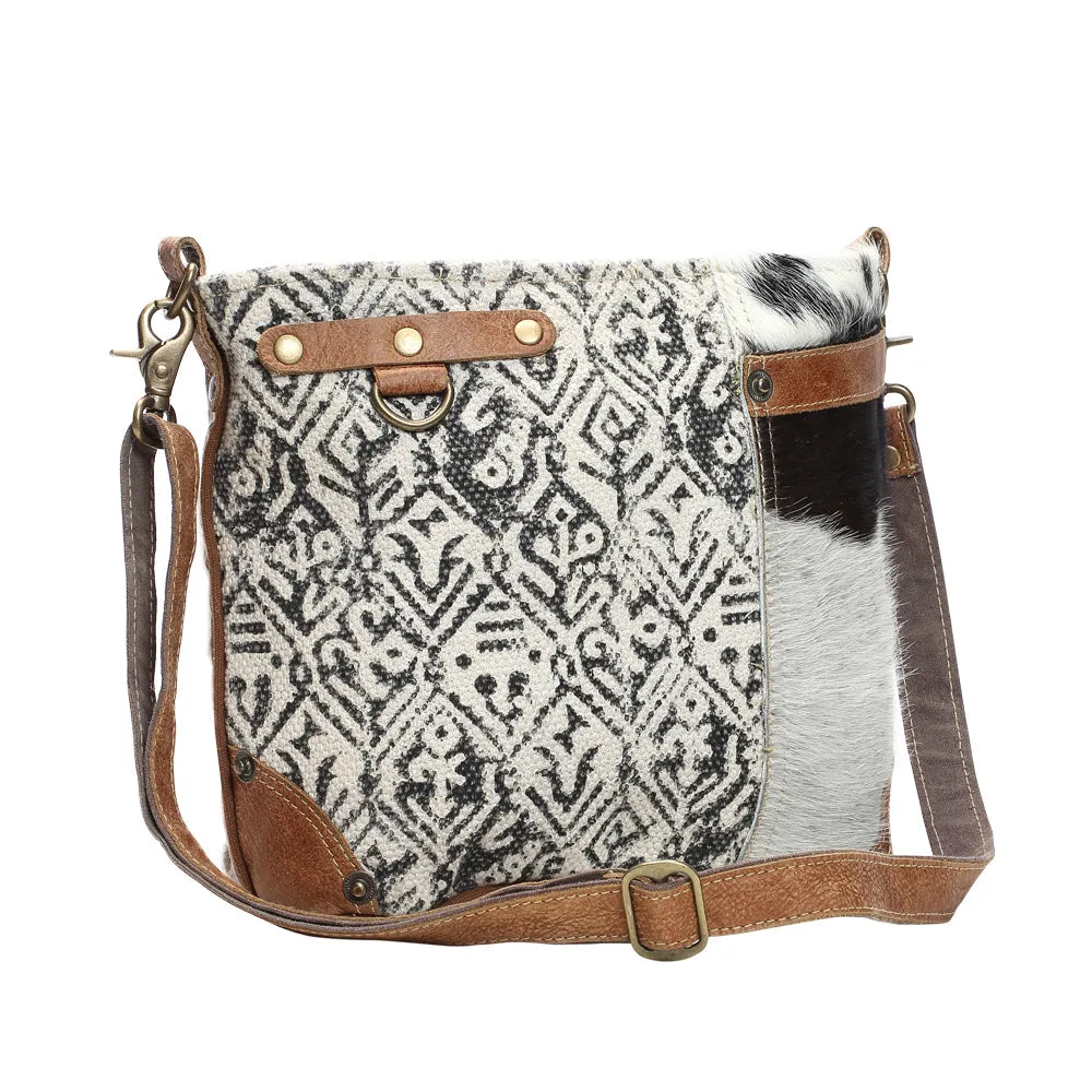 Hairon And Cotton Rug Shoulder Bag