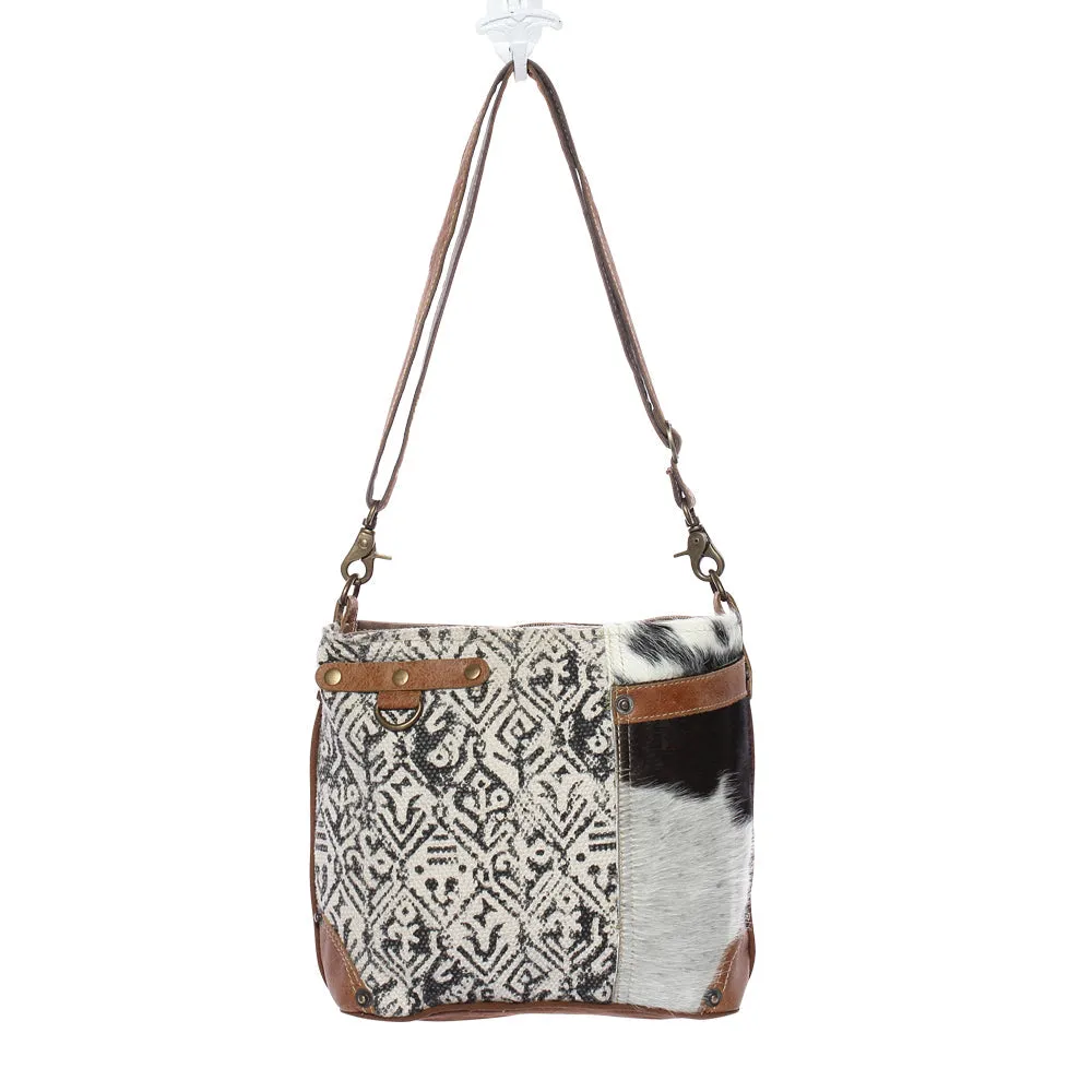 Hairon And Cotton Rug Shoulder Bag