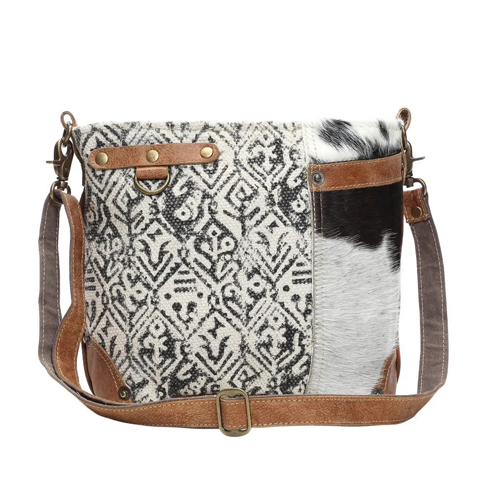 Hairon And Cotton Rug Shoulder Bag