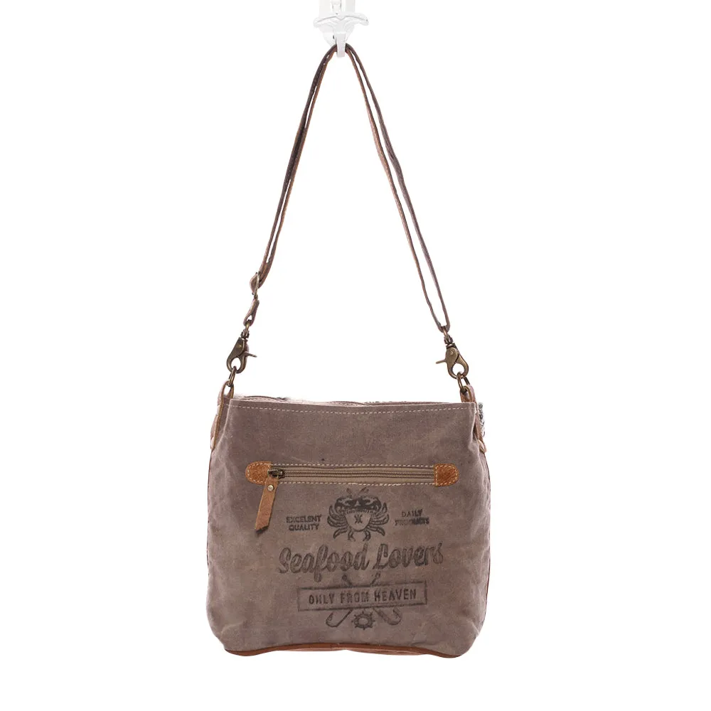 Hairon And Cotton Rug Shoulder Bag