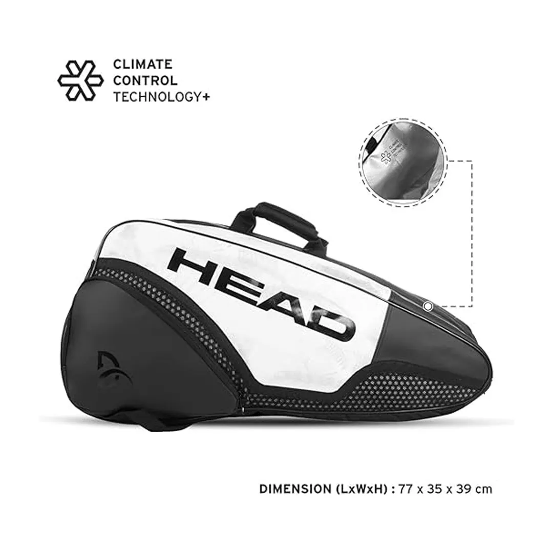 Head DJOKOVIC 9R MonsterCombi Tennis Racket Bag - 283101-White/Black