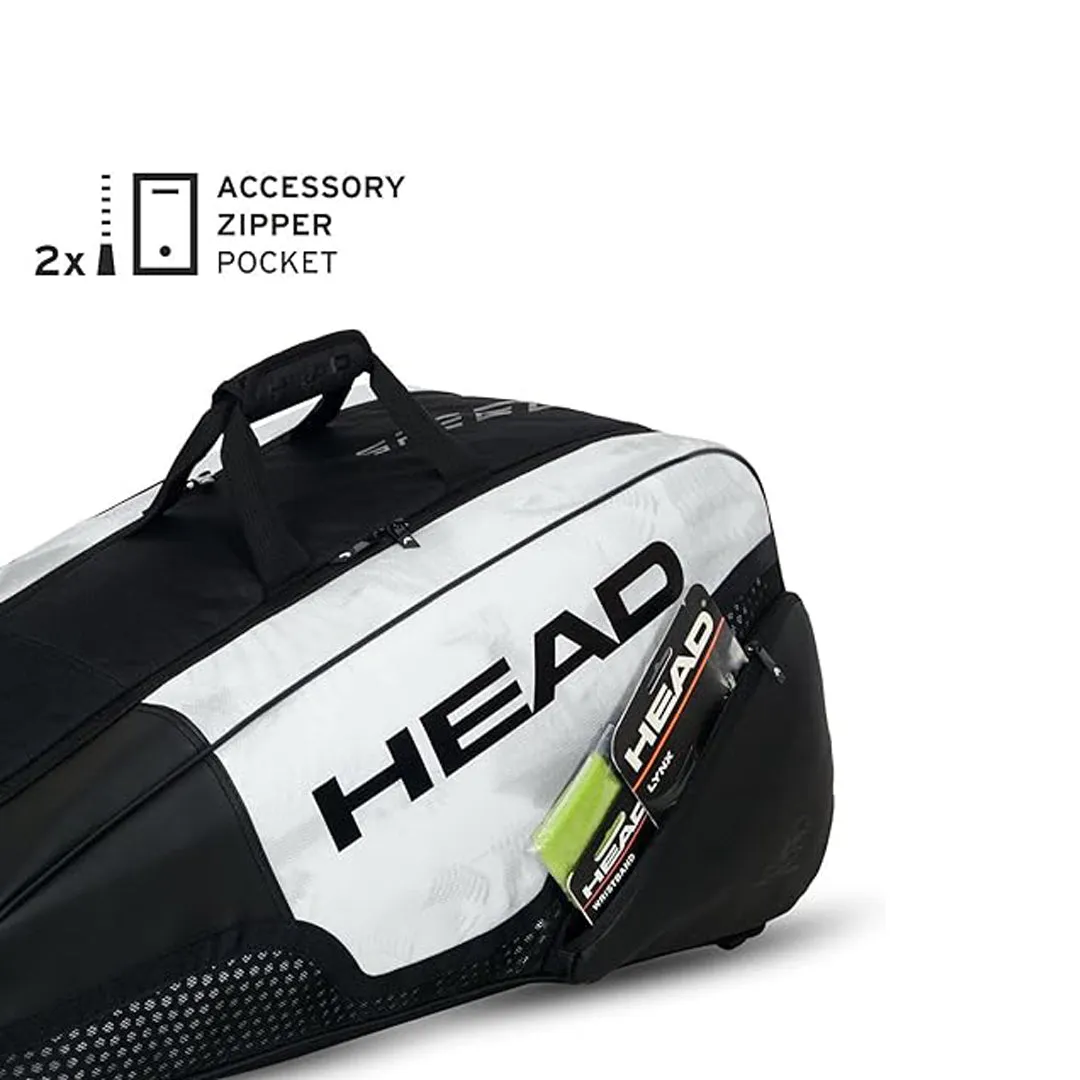 Head DJOKOVIC 9R MonsterCombi Tennis Racket Bag - 283101-White/Black