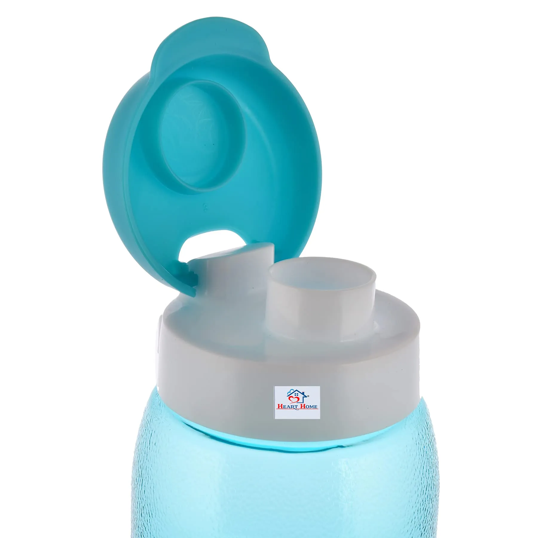 Heart Home Plastic Water Bottle With Sipper- 1 Litre, Pack of 6 (Green & Sky Blue)