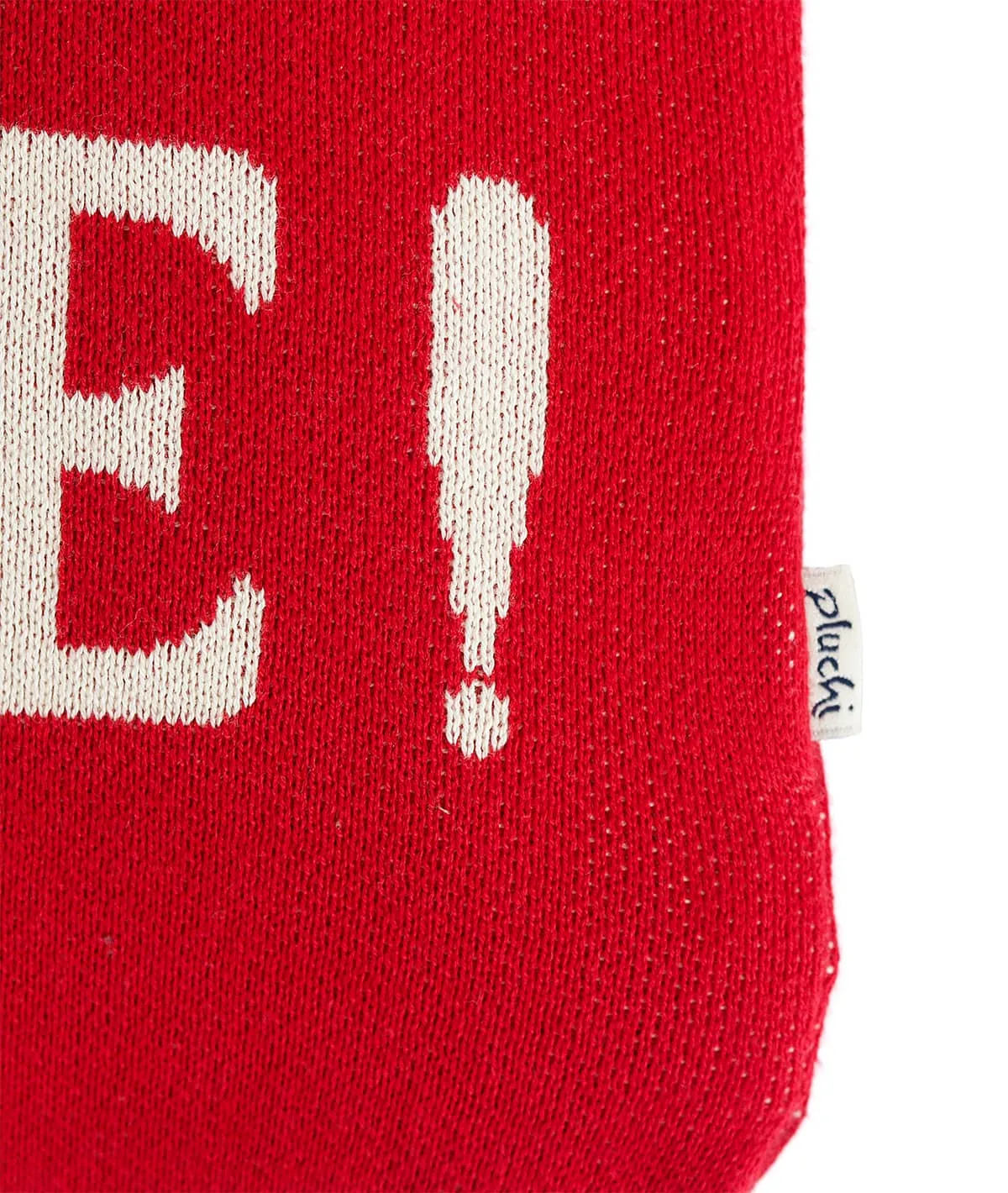 Hug Me - Red & Natural Combed Cotton Hot Water Bottle Cover