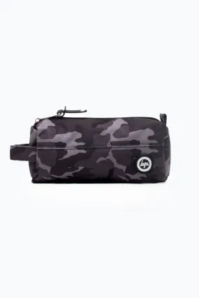 Hype Black & Grey Mono Camo Pencil Case