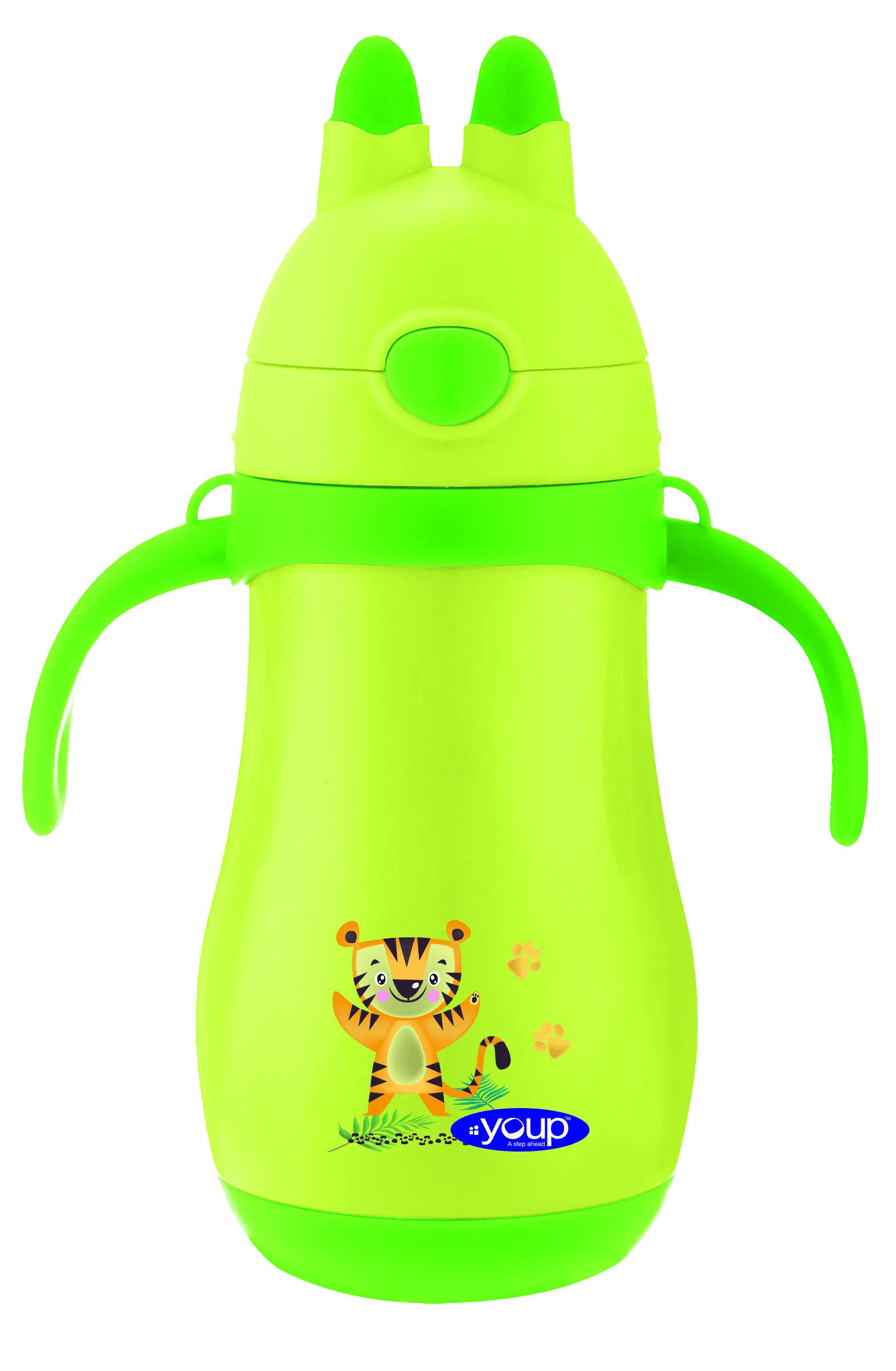 Insulated kids sipper bottle with handle WIGGLY - 350 ml Stainless steel