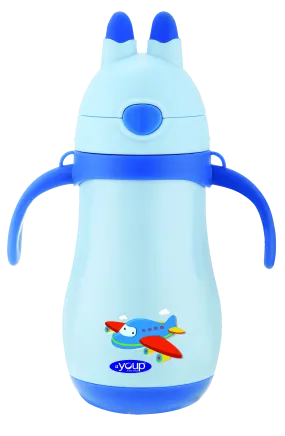 Insulated kids sipper bottle with handle WIGGLY - 350 ml Stainless steel