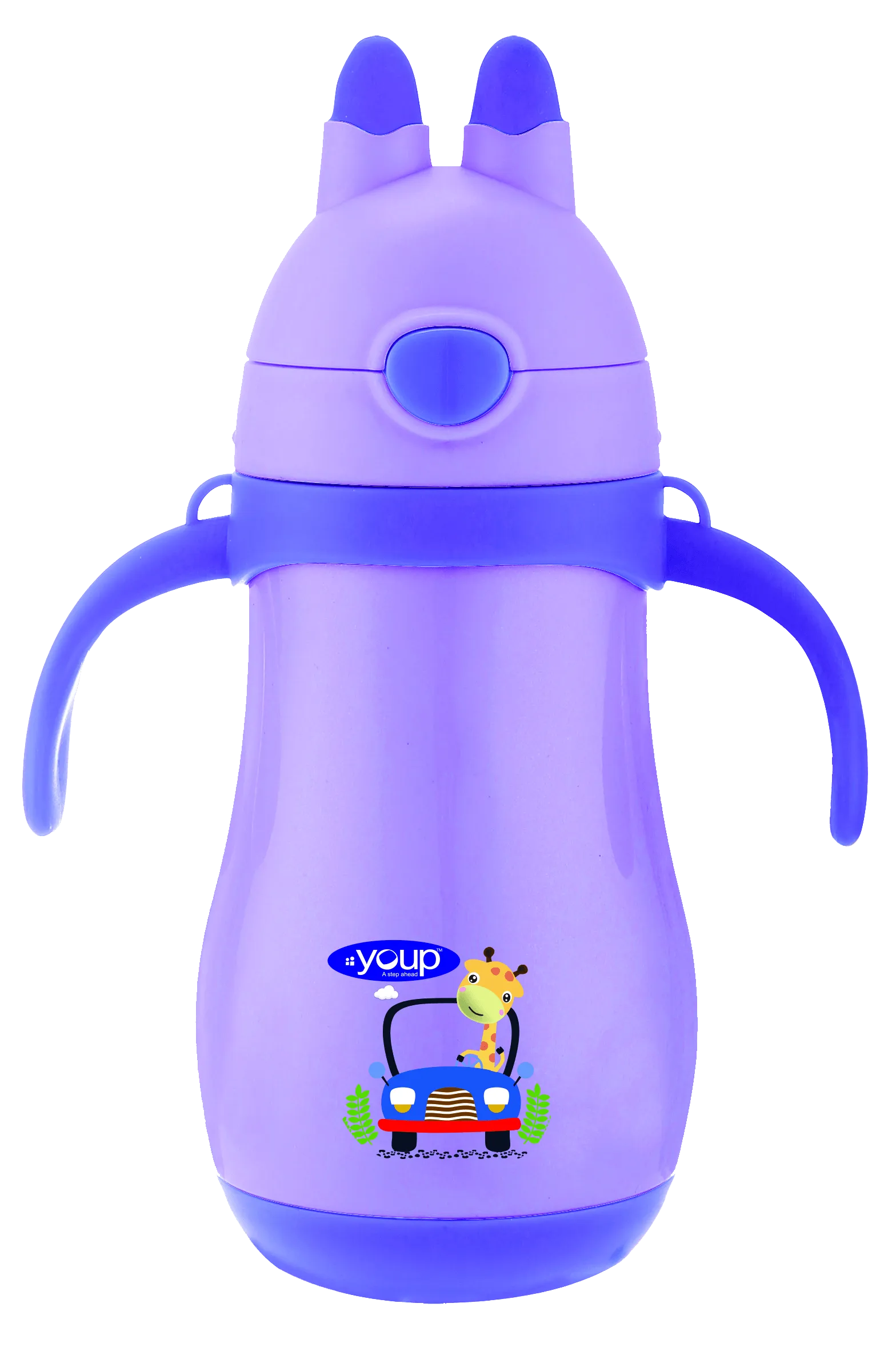 Insulated kids sipper bottle with handle WIGGLY - 350 ml Stainless steel