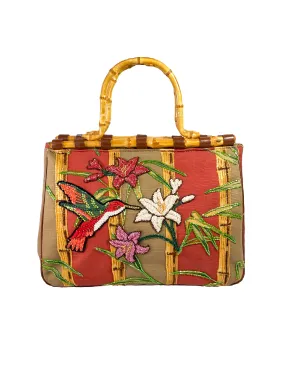 Isabella Fiore embellished bamboo handle bag