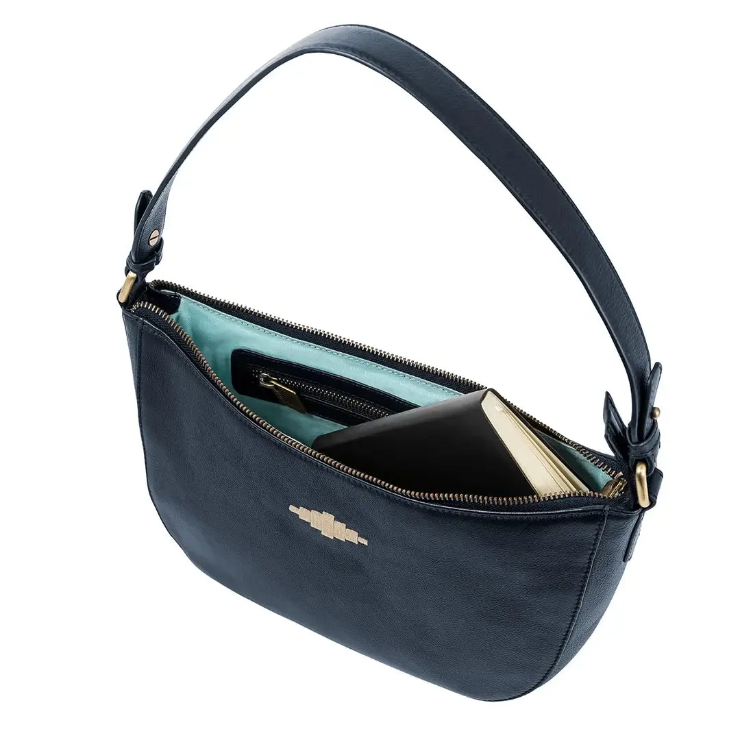 Joven Small Handbag - Navy Leather by Pampeano