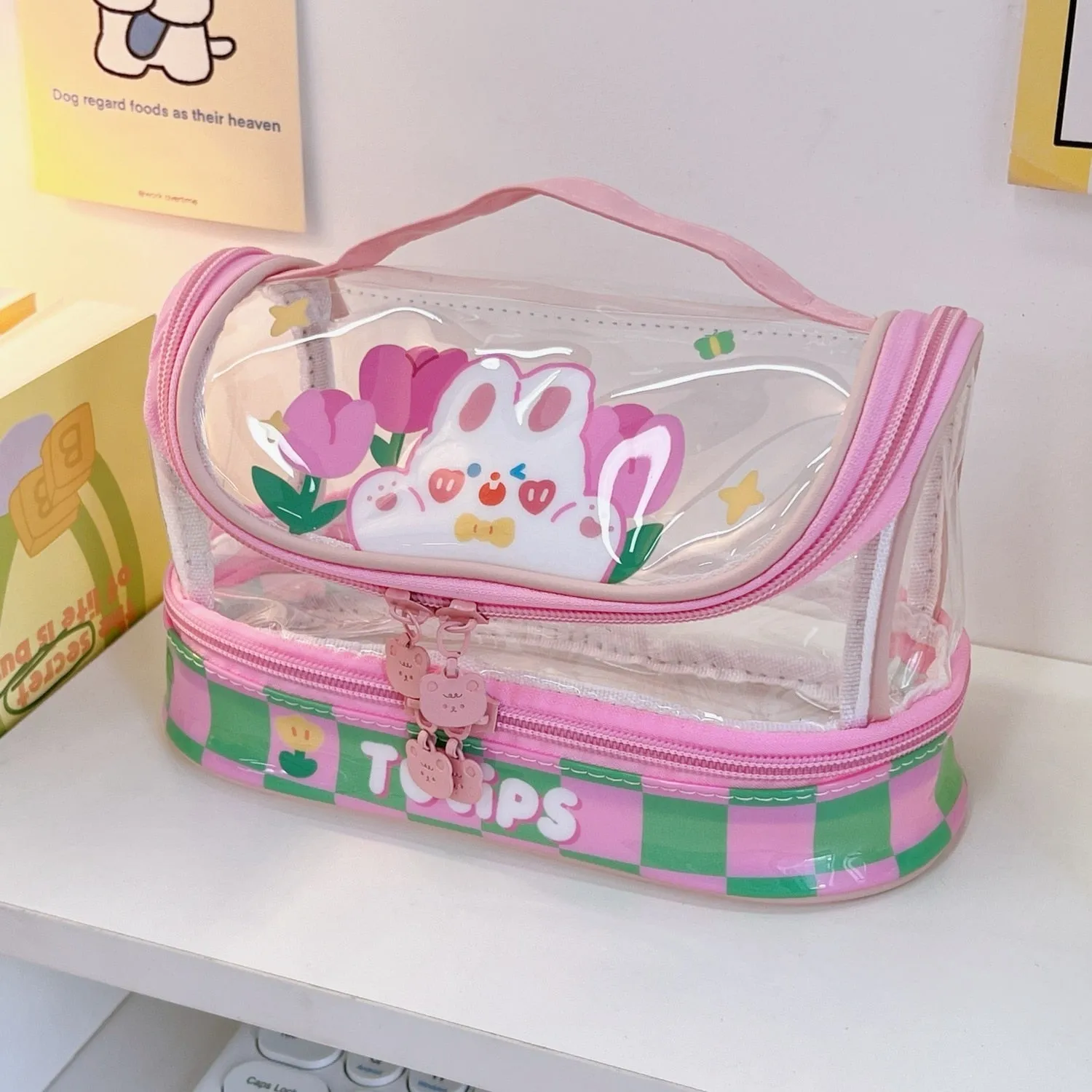 Kawaii Transparent Jumbo Pencil Case