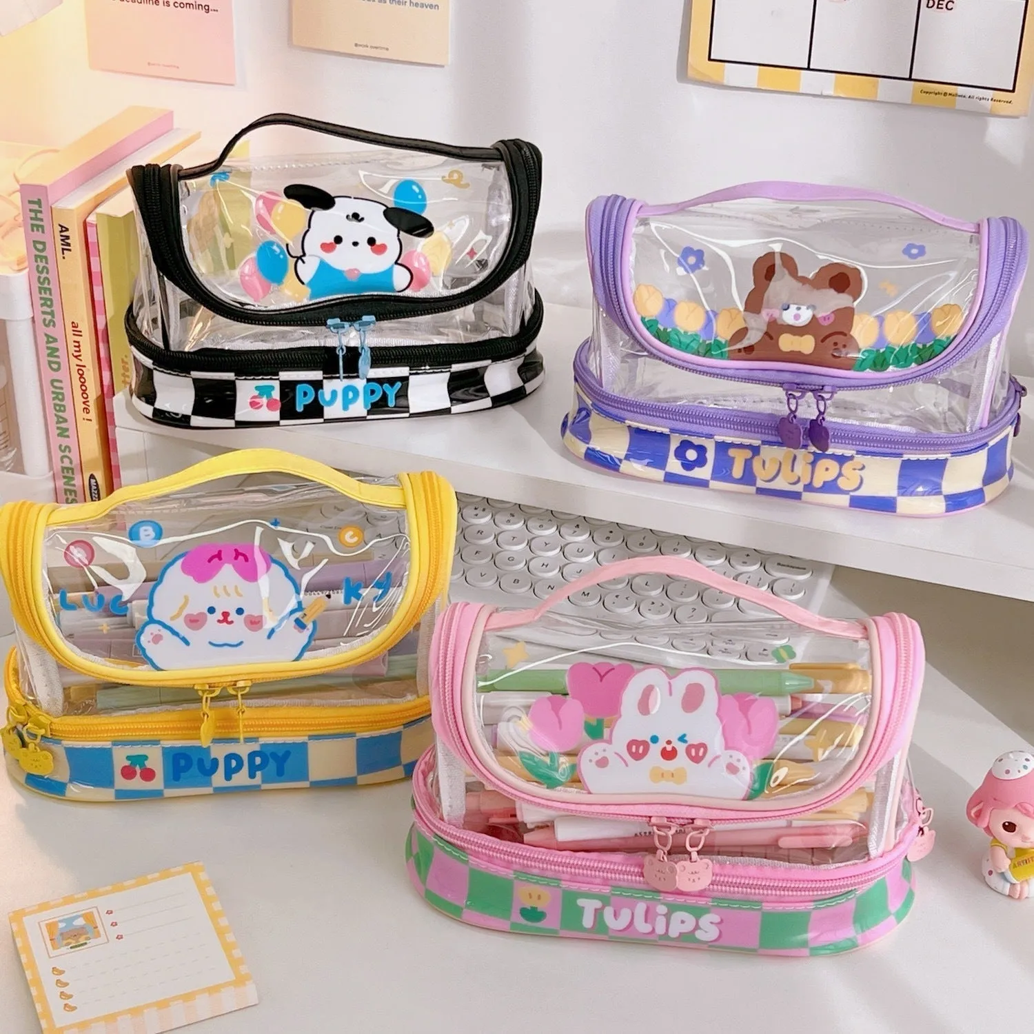 Kawaii Transparent Jumbo Pencil Case