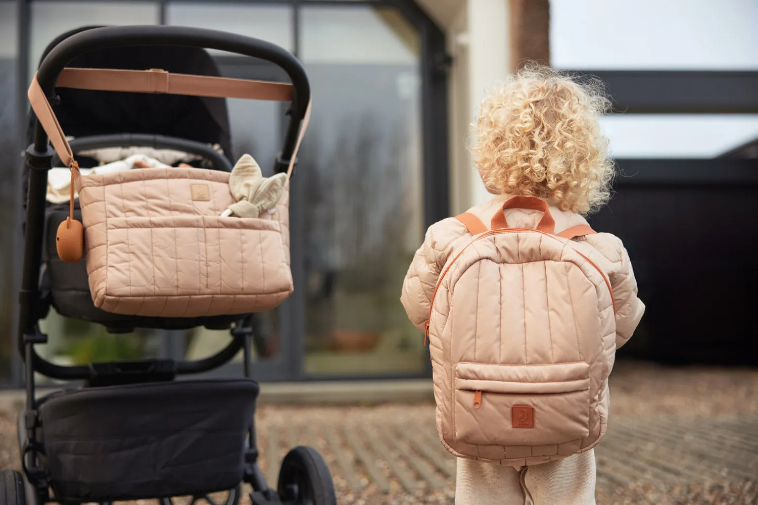 Kinderwagen/Buggy Organizer Puffed - Biscuit