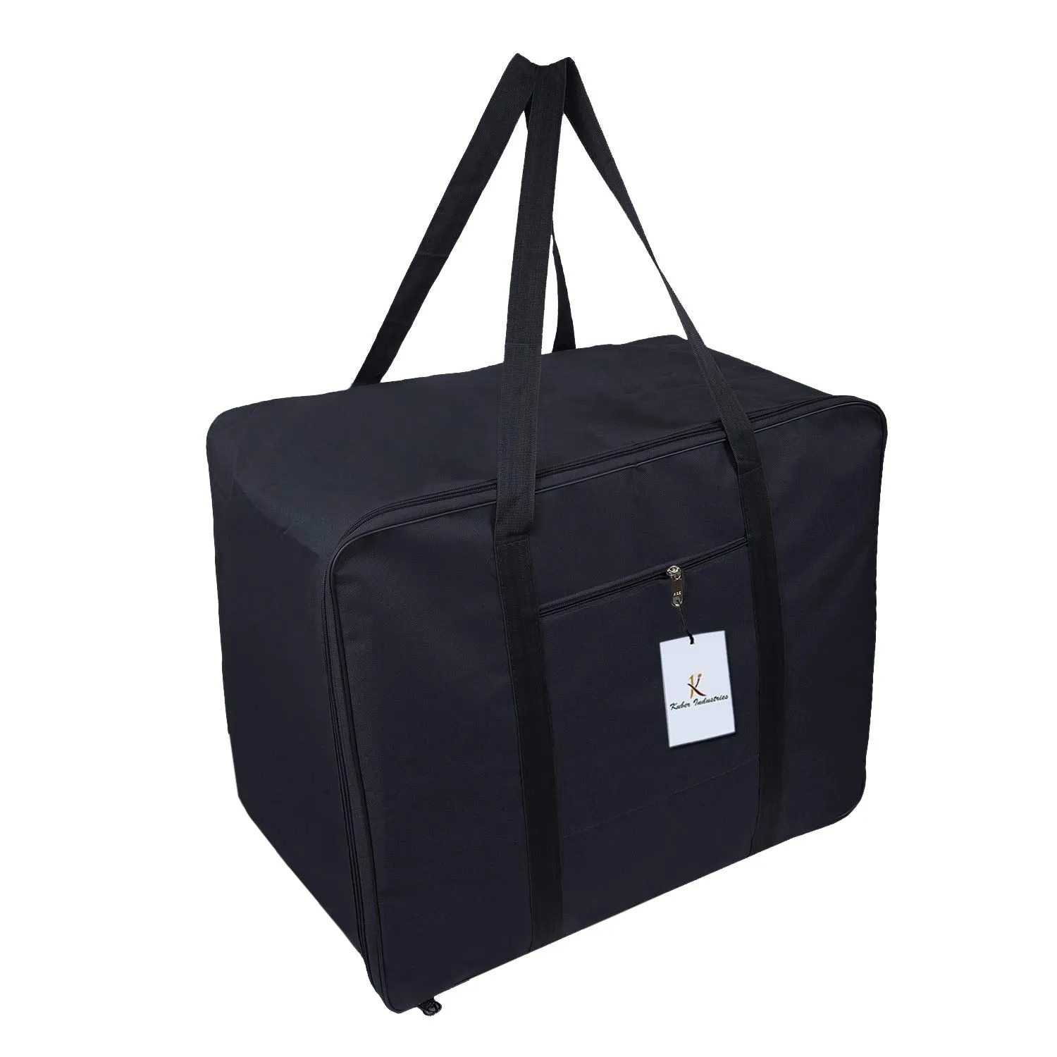 Kuber Industries Luggage Bag | Trolley Bags for Travel | Collapsible Luggage Bag | Travelling Bag | Trolley Bags for Suitcase | Lightweight Luggage Bag | 24 Inch | Pack of 2 | Navy Blue