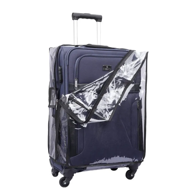 Large Softsided Suitcase - 120L Capacity with 4 Wheels & Lock | Waterproof PVC Cover | Navy Blue